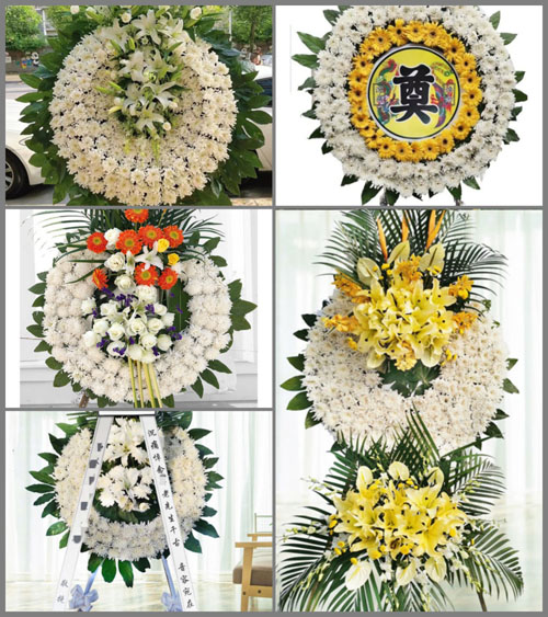 浙江省台州玉环县楚门镇丁岙村花圈速递